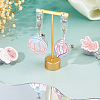 4Pcs 4 Styles Acrylic Retractable Badge Reel AJEW-FH0006-89-5