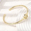 Brass Micro Pave Clear Cubic Zirconia Cuff Bangles for Women KK-CBAED06-08A-G-2