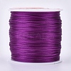 Round Nylon Satin Rattail Cord NWIR-WH0009-15A-17-1