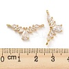 Brass Pave Clear Cubic Zirconia Pendants X-KK-Q789-08G-3