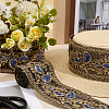 Flower Pattern Ethnic Style Embroidery Floral Polyester Ribbons OCOR-WH0070-322A-02-4