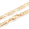 Brass Figaro Chain Necklaces and Bracelets Sets SJEW-N0039-01G-2