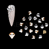 Flat Back Glass Rhinestone Cabochons MRMJ-Q072-38-1