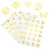 20 Sheets 5 Styles Gold Foil Self-adhesive Stickers DIY-CP0010-86-1