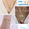 7Pcs 7 Styles Brass Enamel Airplane European Dangle Charms KK-CJ0004-10-7