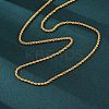 Brass Rope Chains Necklaces for Women NJEW-D302-03G-4