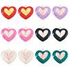 12Pcs 6 Colors Alloy Enamel Pendants FIND-TA0006-63-1