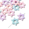 15Pcs UV Plating Acrylic Beads PACR-YW0001-43-2