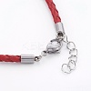 Braided Leather Cord Bracelet Making MAK-L018-05B-3