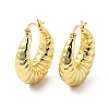 Brass Croissant Hoop Earrings for Women EJEW-A079-01G-1