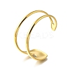 304 Stainless Steel Cuff Bangles for Women BJEW-M103-01C-G-1