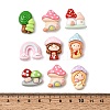 Opaque Resin Cabochons RESI-Z049-01-4