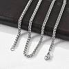 Tarnish Resistant 304 Stainless Steel Wheat Chain Necklaces NJEW-O058-26P-4