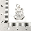 Rack Plating Brass Micro Pave Clear Cubic Zirconia Pendants KK-B093-24P-3