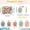 24Pcs Alloy Enamel Pendants ENAM-FS0004-50-3