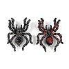 Halloween Spider Alloy Rhinestones Brooches for Party Wear X1-JEWB-S022-08B-2