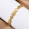 304 Stainless Steel Cuff Bangles for Women BJEW-F491-01G-02-4