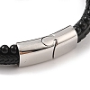 Braided Microfiber Leather Multi-strand Bracelets LS-BJEW-B096-06G-3