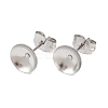 304 Stainless Steel Stud Earring Findings STAS-D389-03E-P-1
