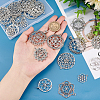 28Pcs 7 Style Tibetan Style Zinc Alloy Pendants FIND-PH0010-02-3