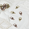 Tibetan Style Heart Lobster Claw Clasps FIND-LP0007-55A-01-1