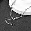 2.5MM 304 Stainless Steel Paperclip Chain Necklaces for Women Men NJEW-A054-03P-2