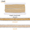 Polyester Braided Lace Trim OCOR-WH0078-08A-2