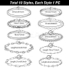 10Pcs 10 Styles Stainless Steel Chain Bracelets Kits BJEW-PH0004-48-4