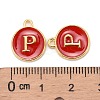 Golden Plated Alloy Enamel Charms ENAM-S118-03P-3