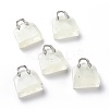 Watermelon Stone Glass Brass Pendants KK-E274-01P-023-1