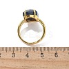 Hexagon Natural & Synthetic Gemstone Finger Rings RJEW-B113-02G-3