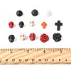 100Pcs 13 Styles Halloween Synthetic Turquoise and Synthetic Coral Beads Set G-FS0005-92-5