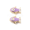 Brass Enamel Beads KK-A277-01G-01-1
