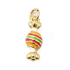 Brass Enamel Pendants KK-A268-27G-1