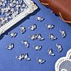 100Pcs Plating Transparent Acrylic Beads TACR-YW0003-17-4