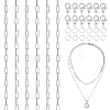 DIY 304 Stainless Steel Box Chain Braceelet Necklace Making Kit DIY-UN0006-03-1