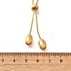 304 Stainless Steel Teardrop Pendant Lariat Necklaces for Women NJEW-U031-01G-3
