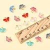 50Pcs Glass Pendants PALLOY-FS00016-7