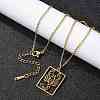 304 Stainless Steel Necklace NJEW-D330-01G-08-4