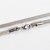 304 Stainless Steel Snake Chain Necklace Making STAS-P045-31P-1