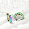 304 Stainless Steel Polishing Effect Hoop Earrings EJEW-M001-35A-3