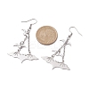 Tarnish Resistant 304 Stainless Steel Bat Pendants Dangle Earrings EJEW-TA00452-3