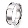 201 Stainless Steel Grooved Finger Ring Settings STAS-WH0047-8mm-28S-2