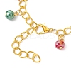 3Pcs 3 Colors Christmas Alloy Enamel Charm Bracelets BJEW-JB12076-5