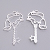 Alloy Open Back Bezel Pendants LS-PALLOY-WH0072-84G-S-RS-1