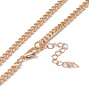 Crystal Rhinestone Snake Pendant Necklace with Alloy Curb Chains for Women LS-NJEW-I118-02KCG-4