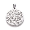 Non-Tarnish 304 Stainless Steel Pendants STAS-F219-01P-2