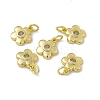Rack Plating Brass Cubic Zirconia Charms KK-C007-23G-03-2