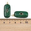 Synthetic Malachite Pendants KK-B157-43G-01-3