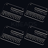 4Pcs Acrylic Rounded Edge Measuring Tools AJEW-CL0002-18-1